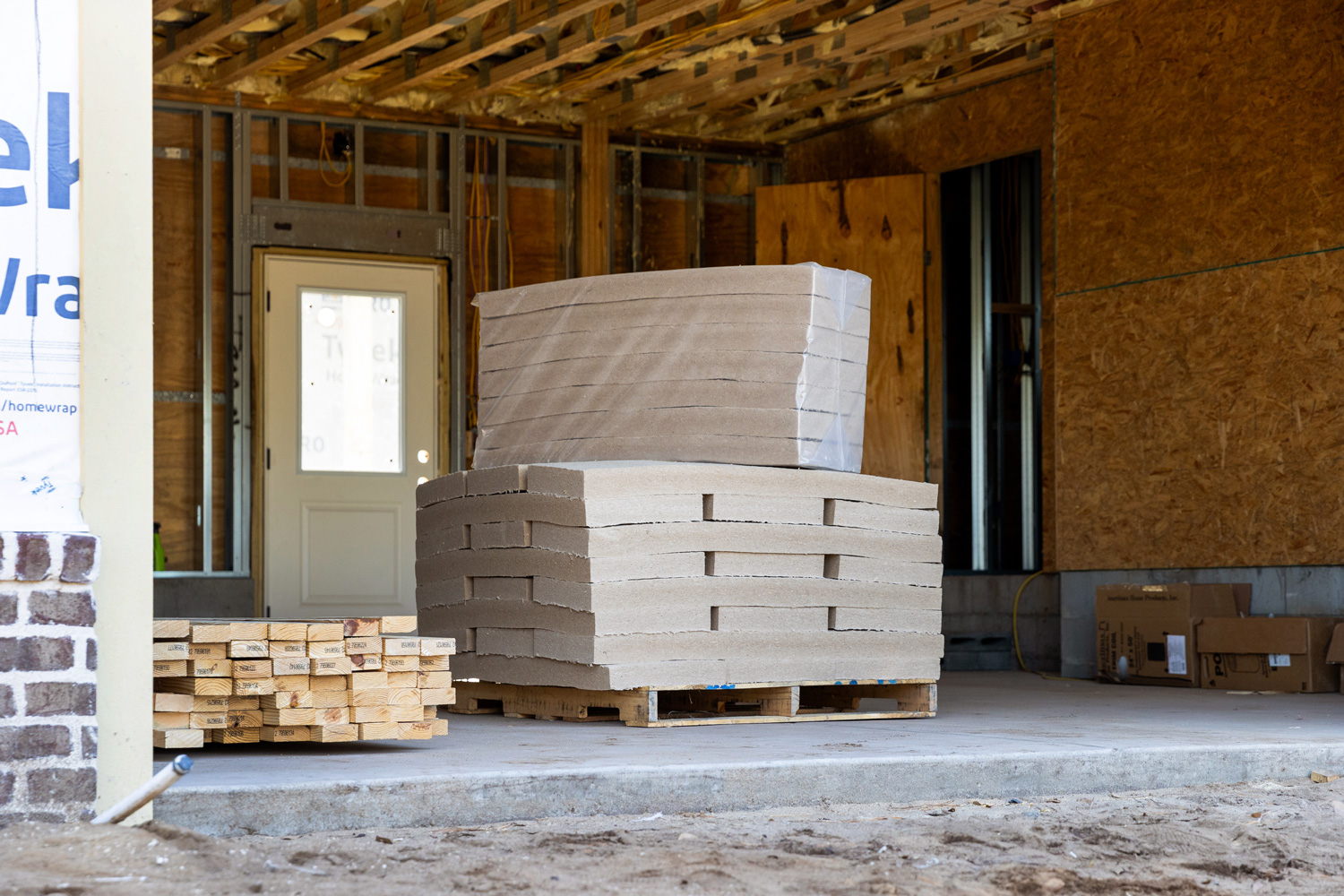Pallets of insulation